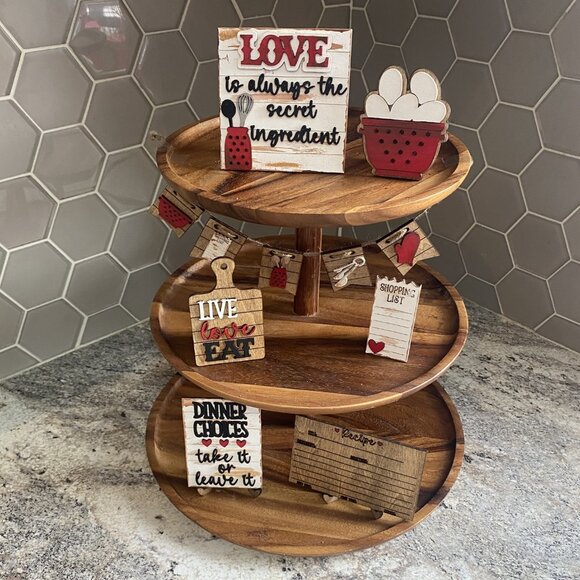 Handmade Tiered Tray Decor - Live Love Eat - Picture 12 of 12